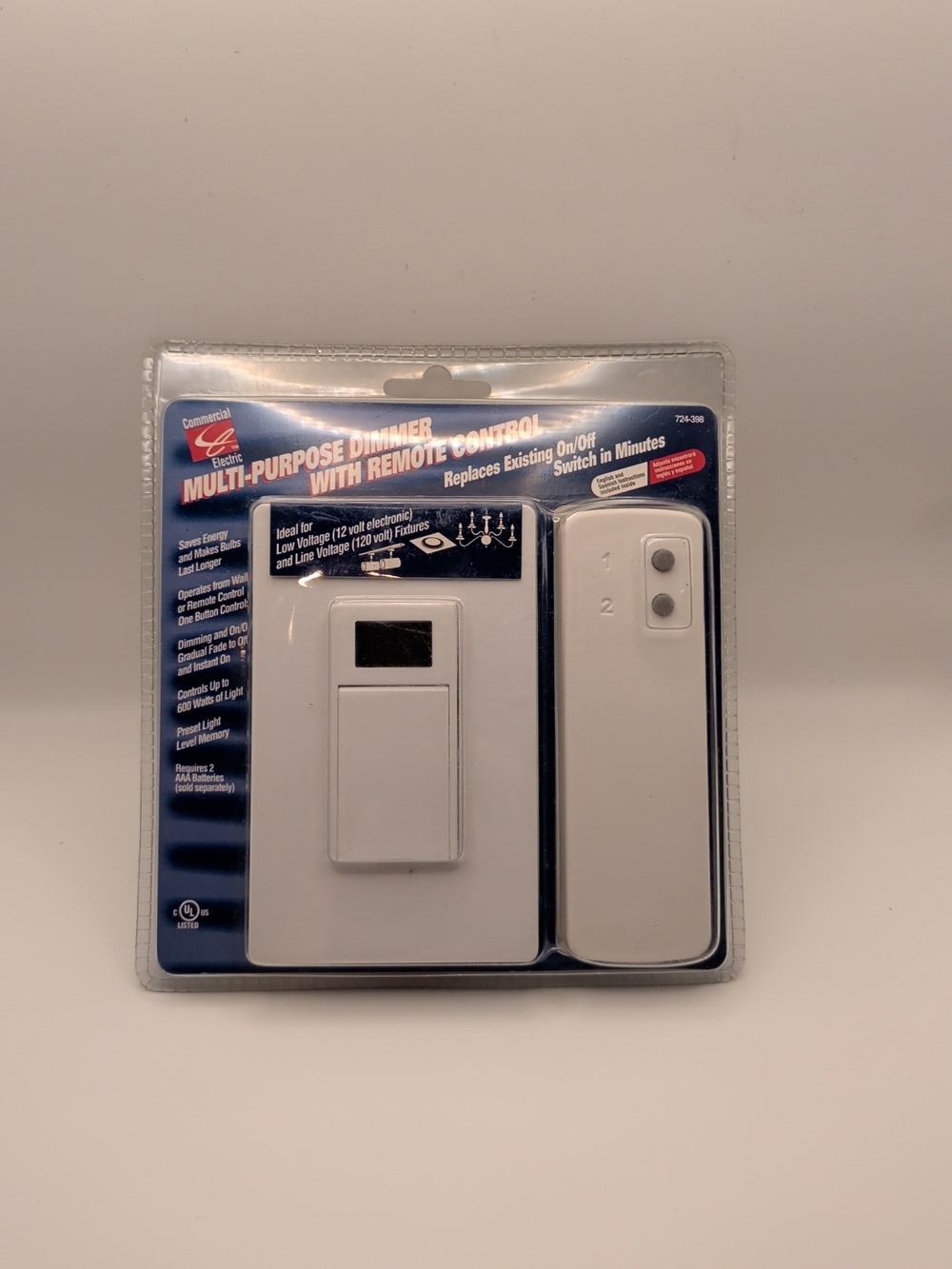 White Multi-Purpose Dimmer with Remote Control
